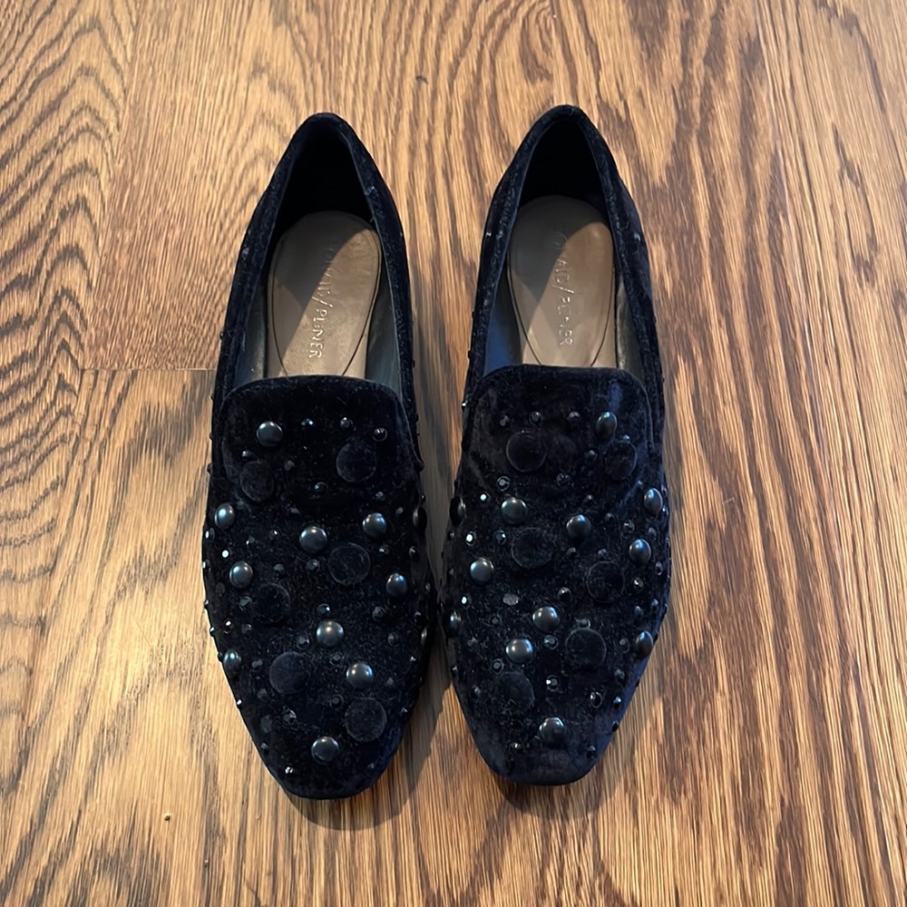 Donald Pliner suede loafers